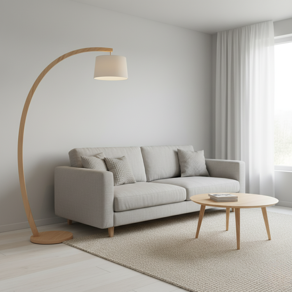 Birch Arc Floor Lamp