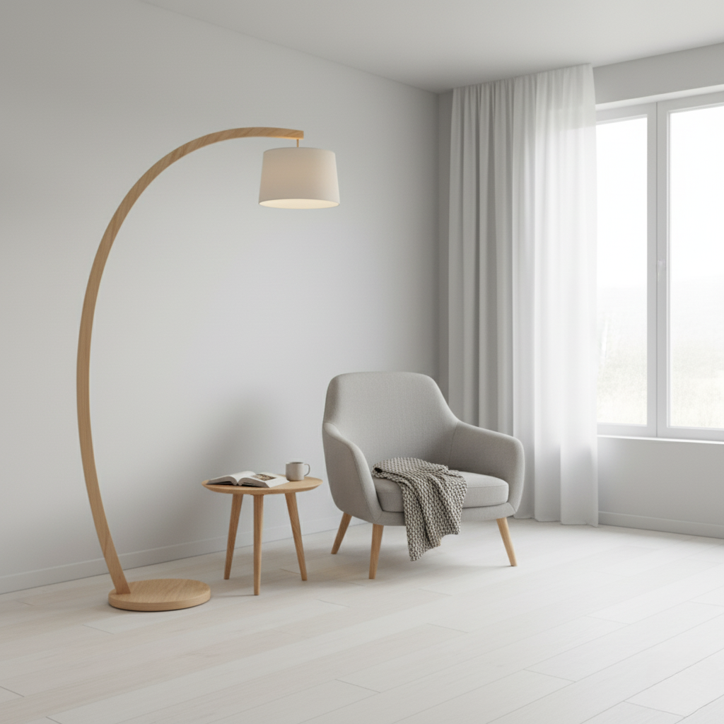 Birch Arc Floor Lamp